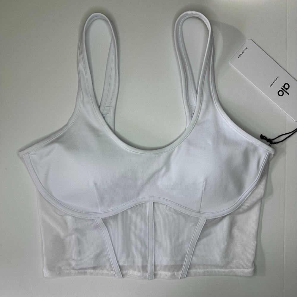 COPY - ALO | AIRBRUSH MESH CORSET TANK - Picture 3 of 5